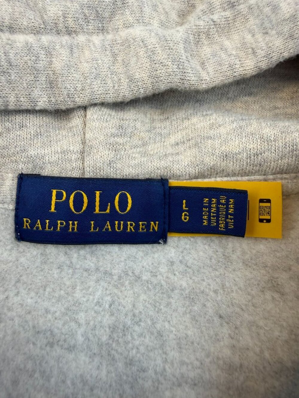 Polo Ralph Lauren Women’s Polo Bear Hoodie Gray Size L Fits S/M 20” Pit to Pit - Picture 4 of 8